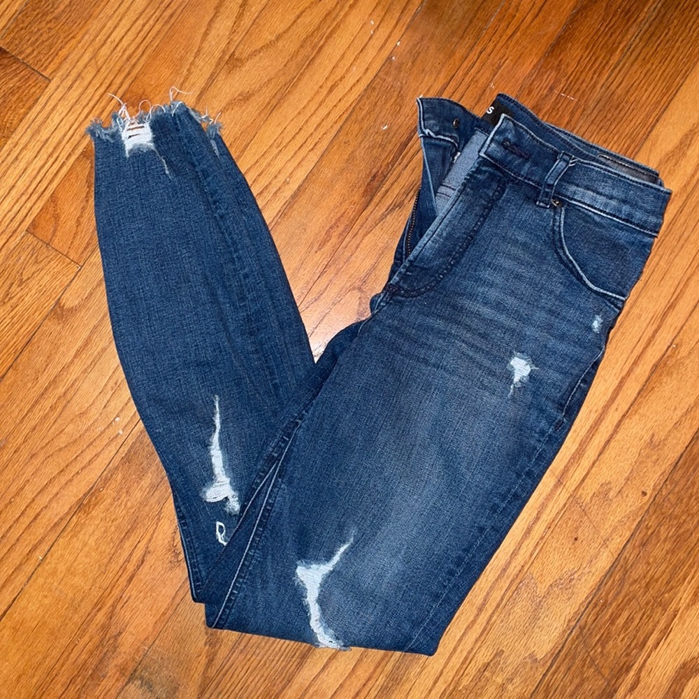 Express Stretch Denim perfect ankle high rise jeans